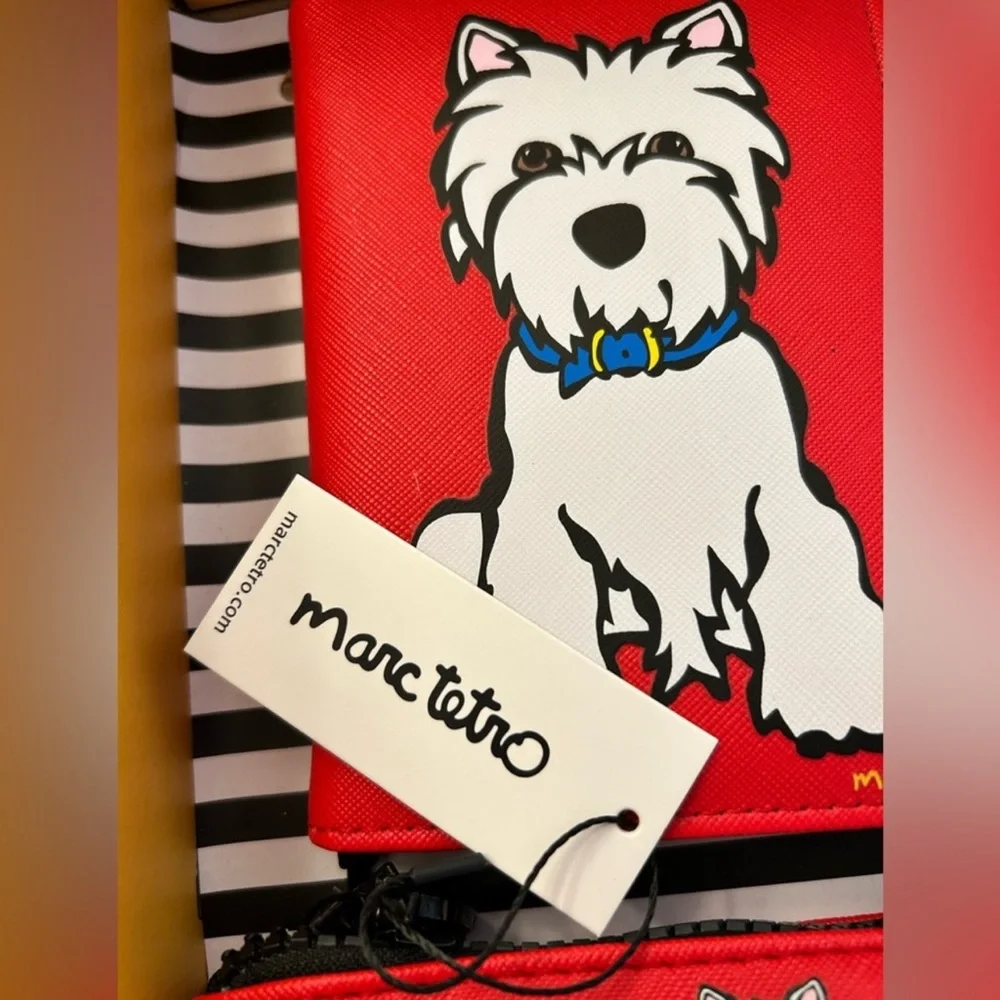 NWT Marc Tetro 3-Piece Gift Set – Cosmetic Bag, Luggage Tag & Passport Holder